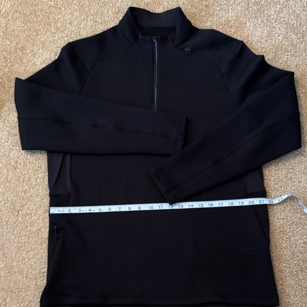 Textured Black Pullover with Pocket